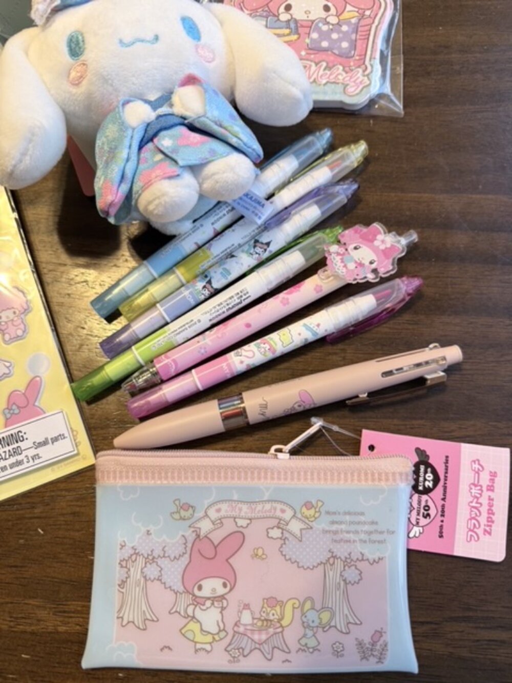 Sanrio Bundle FREE SHIPPING Pens, Plush, Pouches, Stickers, Character Variety - Picture 6 of 11